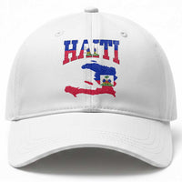 Haiti Pride Baseball Cap Retro Vintage Haitian Flag Map Pride Graphic