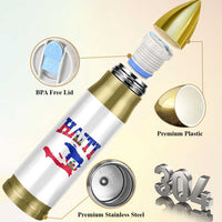 Haiti Pride Bullet Tumbler Retro Vintage Haitian Flag Map Pride Graphic