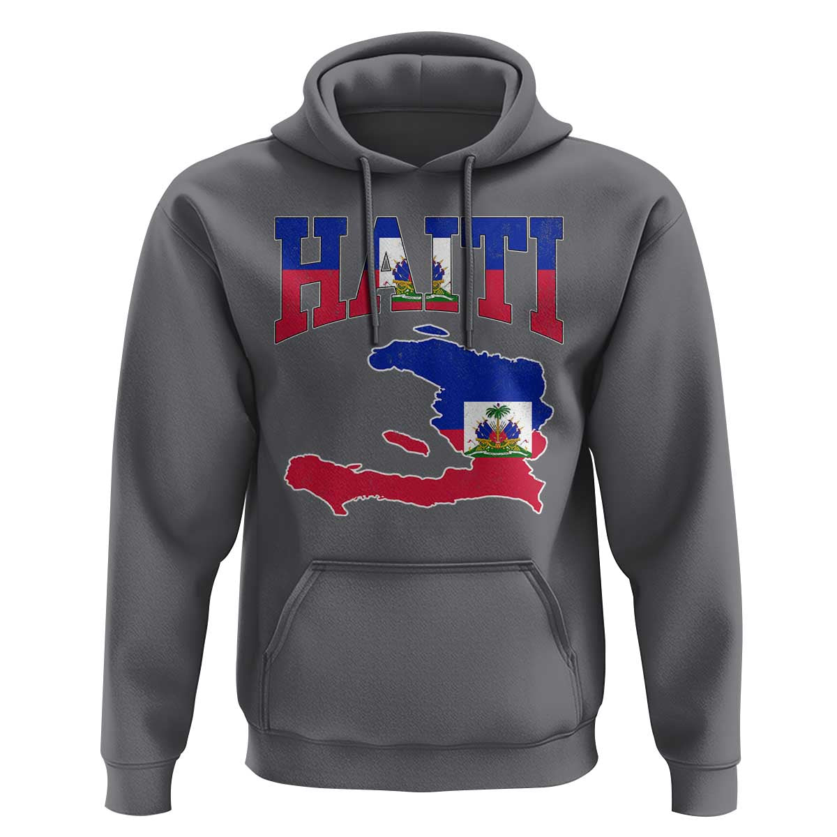 Haiti Pride Hoodie Retro Vintage Haitian Flag Map Pride Graphic