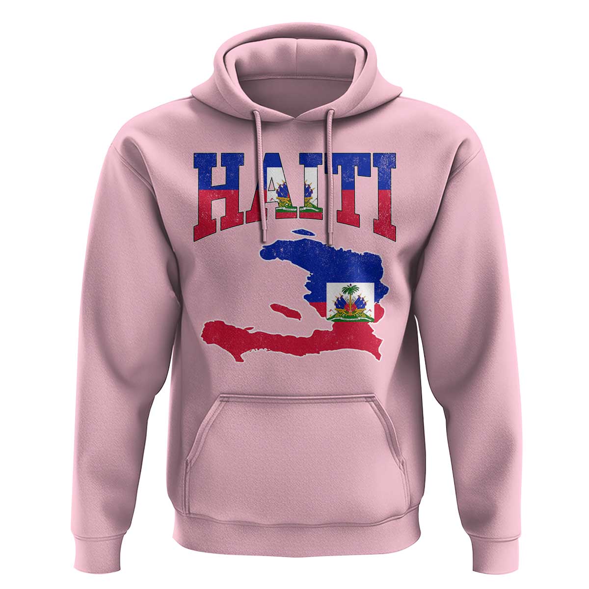Haiti Pride Hoodie Retro Vintage Haitian Flag Map Pride Graphic