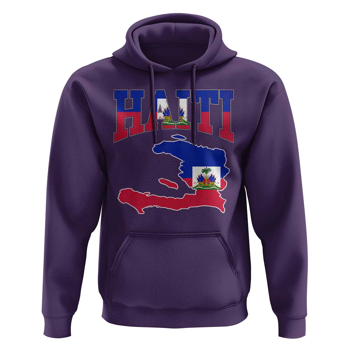Haiti Pride Hoodie Retro Vintage Haitian Flag Map Pride Graphic