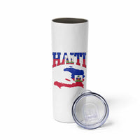 Haiti Pride Skinny Tumbler Retro Vintage Haitian Flag Map Pride Graphic