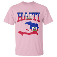 Haiti Pride T Shirt Retro Vintage Haitian Flag Map Pride Graphic