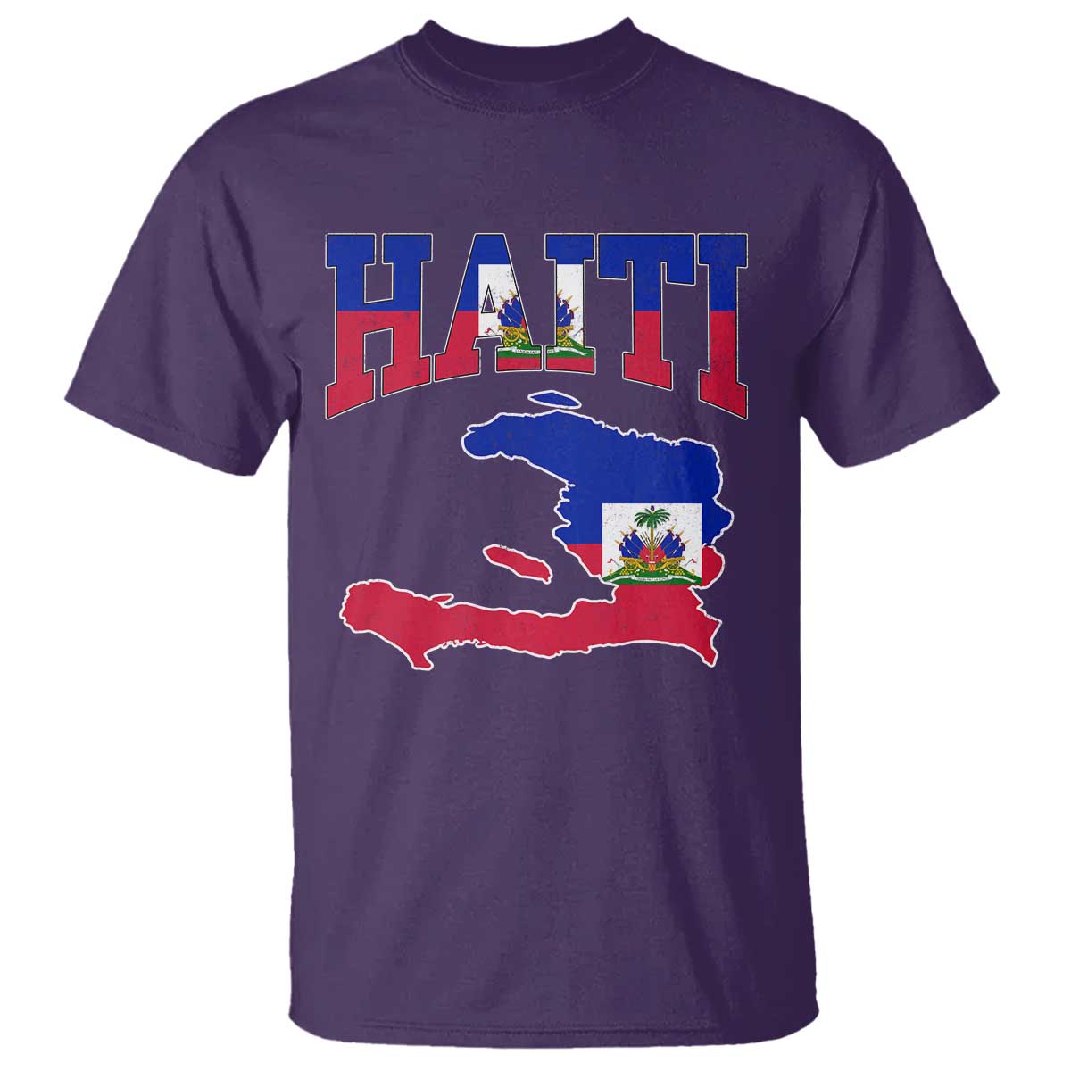 Haiti Pride T Shirt Retro Vintage Haitian Flag Map Pride Graphic