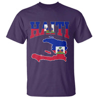 Haiti Pride T Shirt Retro Vintage Haitian Flag Map Pride Graphic