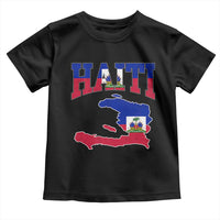 Haiti Pride Toddler T Shirt Retro Vintage Haitian Flag Map Pride Graphic