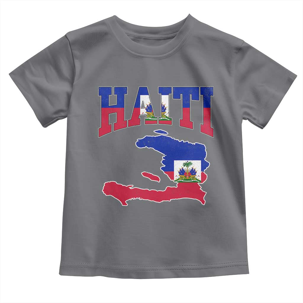 Haiti Pride Toddler T Shirt Retro Vintage Haitian Flag Map Pride Graphic
