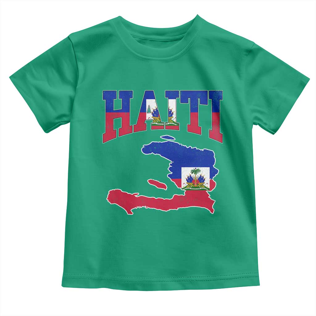 Haiti Pride Toddler T Shirt Retro Vintage Haitian Flag Map Pride Graphic
