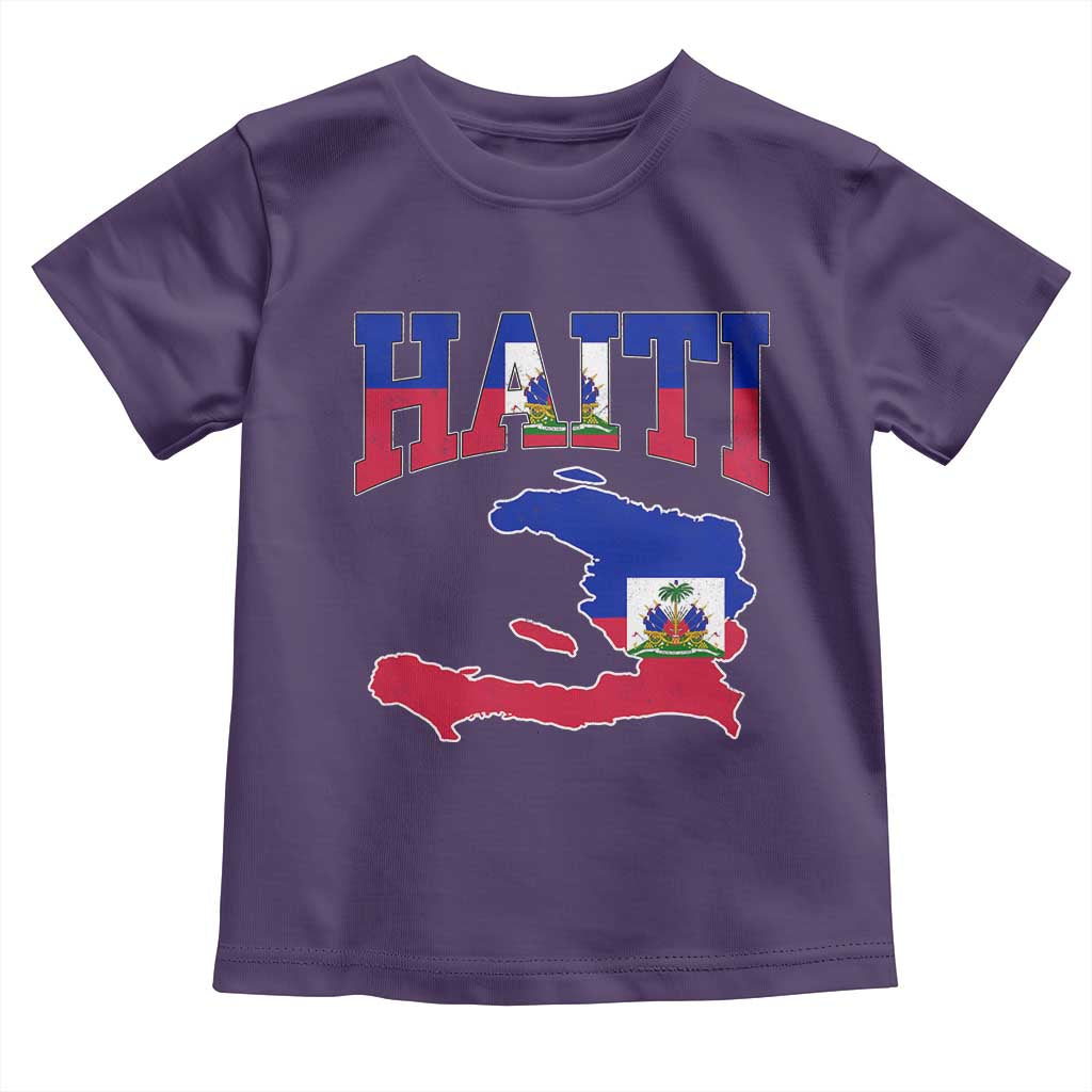 Haiti Pride Toddler T Shirt Retro Vintage Haitian Flag Map Pride Graphic