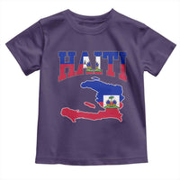 Haiti Pride Toddler T Shirt Retro Vintage Haitian Flag Map Pride Graphic