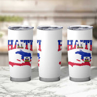 Haiti Pride Tumbler Cup Retro Vintage Haitian Flag Map Pride Graphic