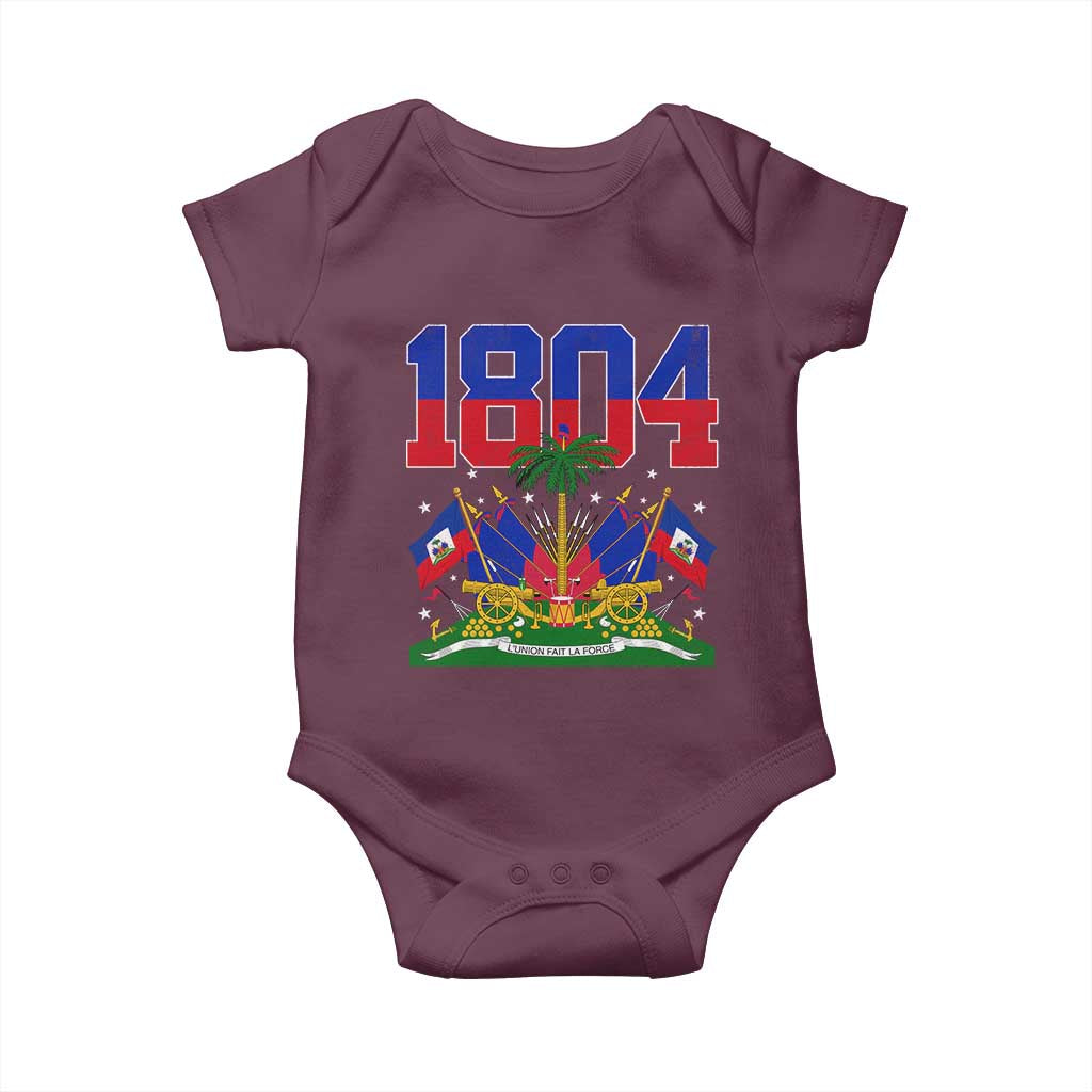 Haitian Revolution 1804 Baby Onesie Haiti Flag Independence Day Haitian Graphic