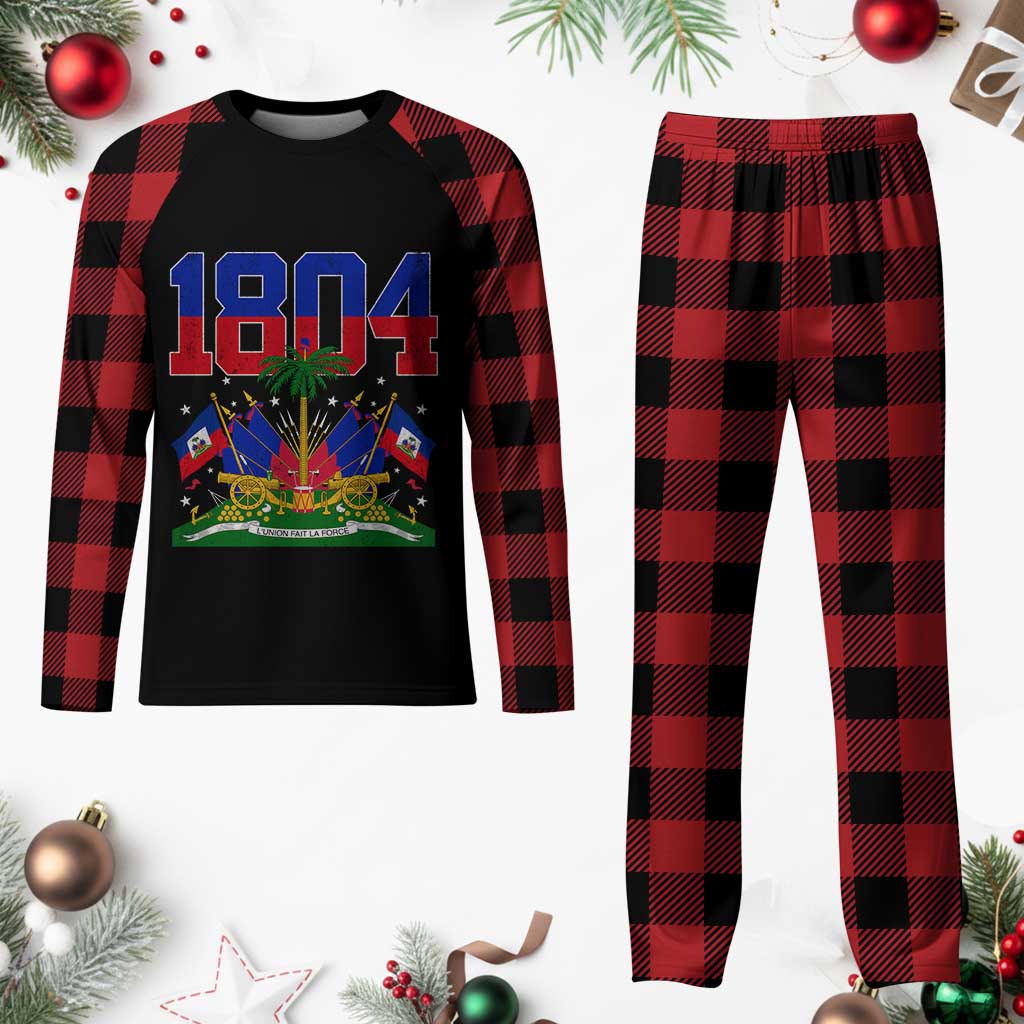 Haitian Revolution 1804 Plaid Pajama Set Haiti Flag Independence Day Haitian Graphic