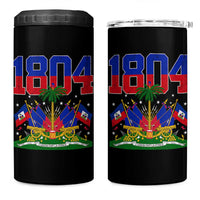 Haitian Revolution 1804 4 in 1 Can Cooler Tumbler Haiti Flag Independence Day Haitian Graphic