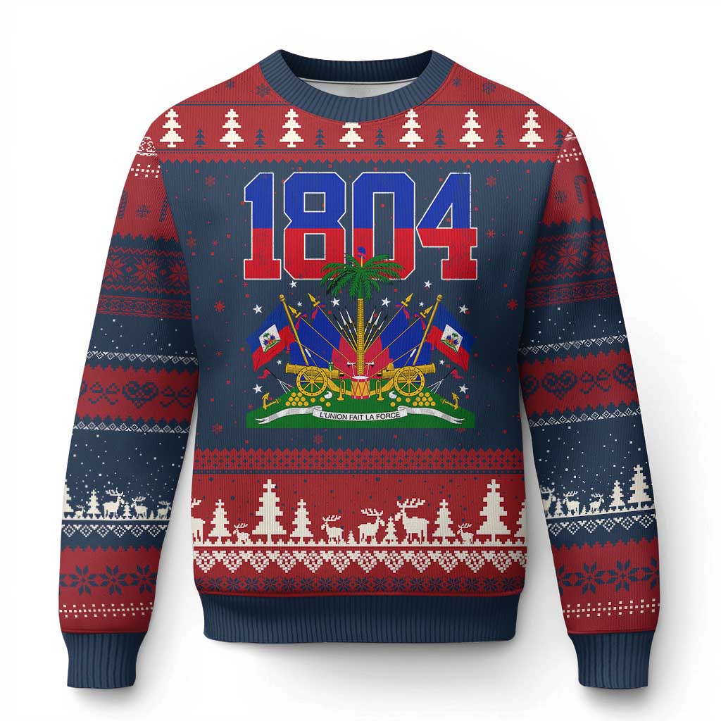 Haitian Revolution 1804 Ugly Christmas Sweater Haiti Flag Independence Day Haitian Graphic