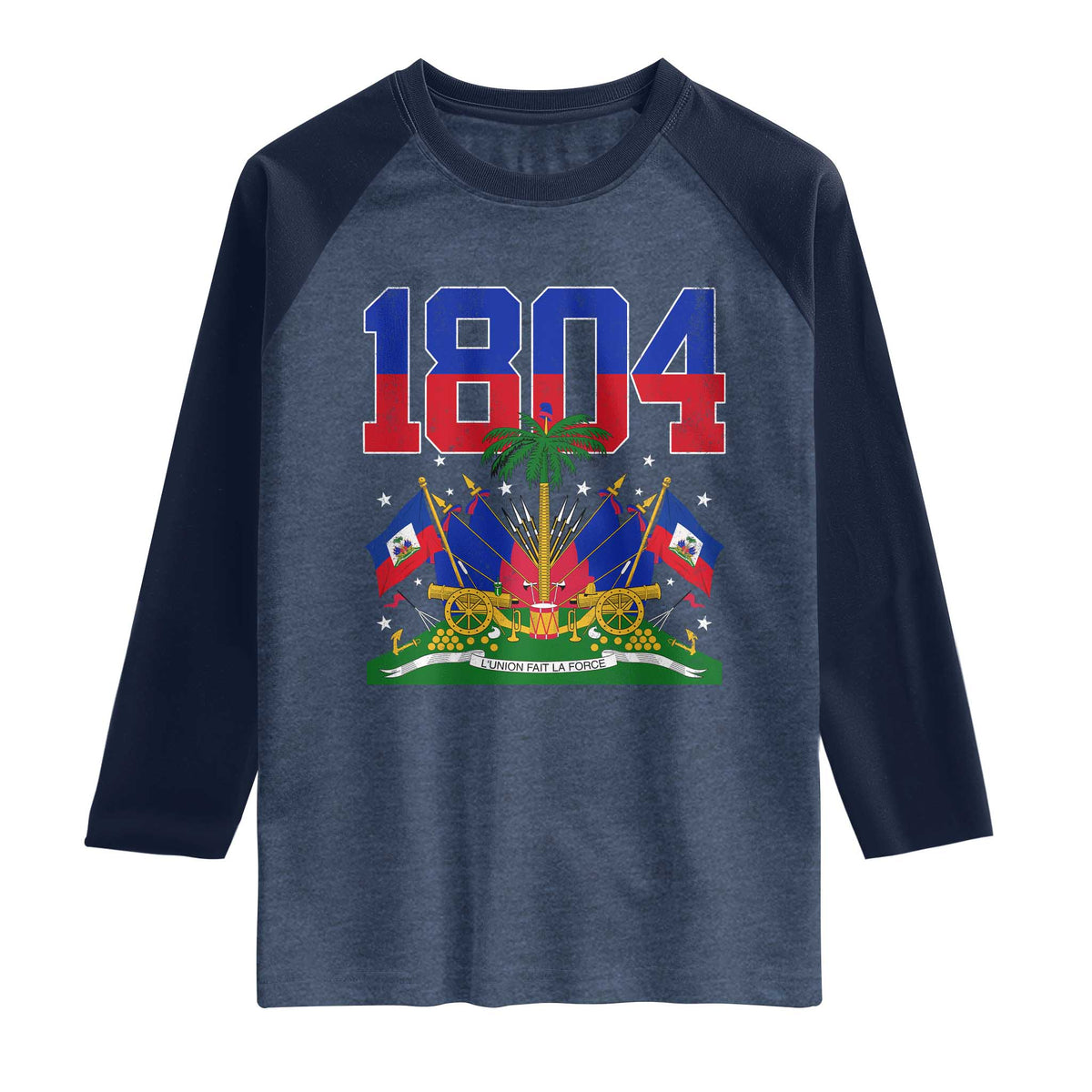 Haitian Revolution 1804 Raglan Shirt Haiti Flag Independence Day Haitian Graphic