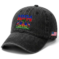 Haitian Revolution 1804 Washed Cotton Baseball Cap Haiti Flag Independence Day Haitian Graphic