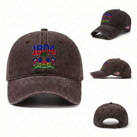 Haitian Revolution 1804 Washed Cotton Baseball Cap Haiti Flag Independence Day Haitian Graphic