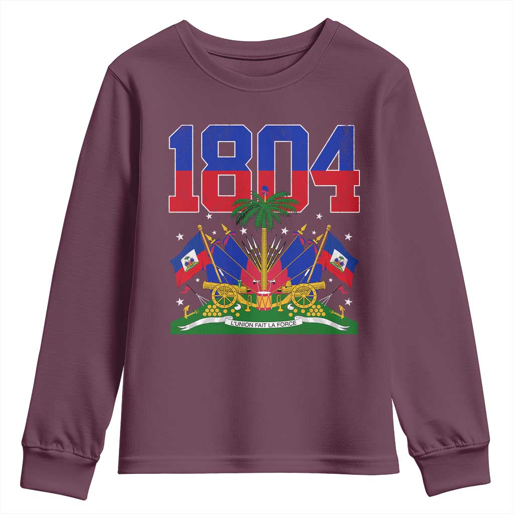 Haitian Revolution 1804 Youth Sweatshirt Haiti Flag Independence Day Haitian Graphic