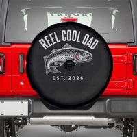 Reel Cool Dad Est 2026 Spare Tire Cover Trout Fishing Vintage First Time Dad Fathers Day