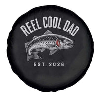 Reel Cool Dad Est 2026 Spare Tire Cover Trout Fishing Vintage First Time Dad Fathers Day