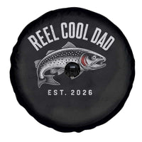 Reel Cool Dad Est 2026 Spare Tire Cover Trout Fishing Vintage First Time Dad Fathers Day