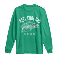 Reel Cool Dad Est 2026 Long Sleeve Shirt Trout Fishing Vintage First Time Dad Fathers Day