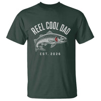 Reel Cool Dad Est 2026 T Shirt Trout Fishing Vintage First Time Dad Fathers Day