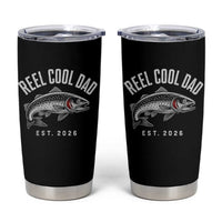 Reel Cool Dad Est 2026 Tumbler Cup Trout Fishing Vintage First Time Dad Fathers Day