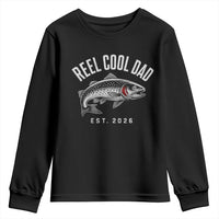 Reel Cool Dad Est 2026 Youth Sweatshirt Trout Fishing Vintage First Time Dad Fathers Day