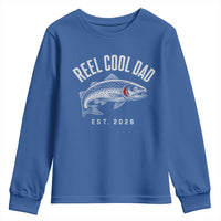 Reel Cool Dad Est 2026 Youth Sweatshirt Trout Fishing Vintage First Time Dad Fathers Day