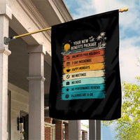 Funny Retirement Gift Garden Flag New Benefits Package Retro Retired 2026