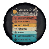 Funny Retirement Gift Spare Tire Cover New Benefits Package Retro Retired 2026