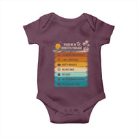 Funny Retirement Gift Baby Onesie New Benefits Package Retro Retired 2026