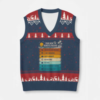 Funny Retirement Gift V-Neck Knit Sweater Vest New Benefits Package Retro Retired 2026