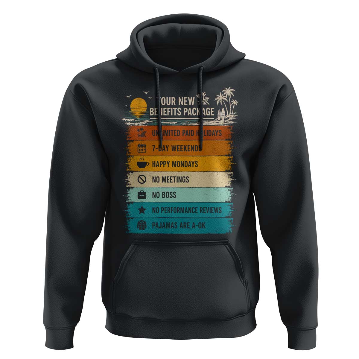 Funny Retirement Gift Hoodie New Benefits Package Retro Retired 2026