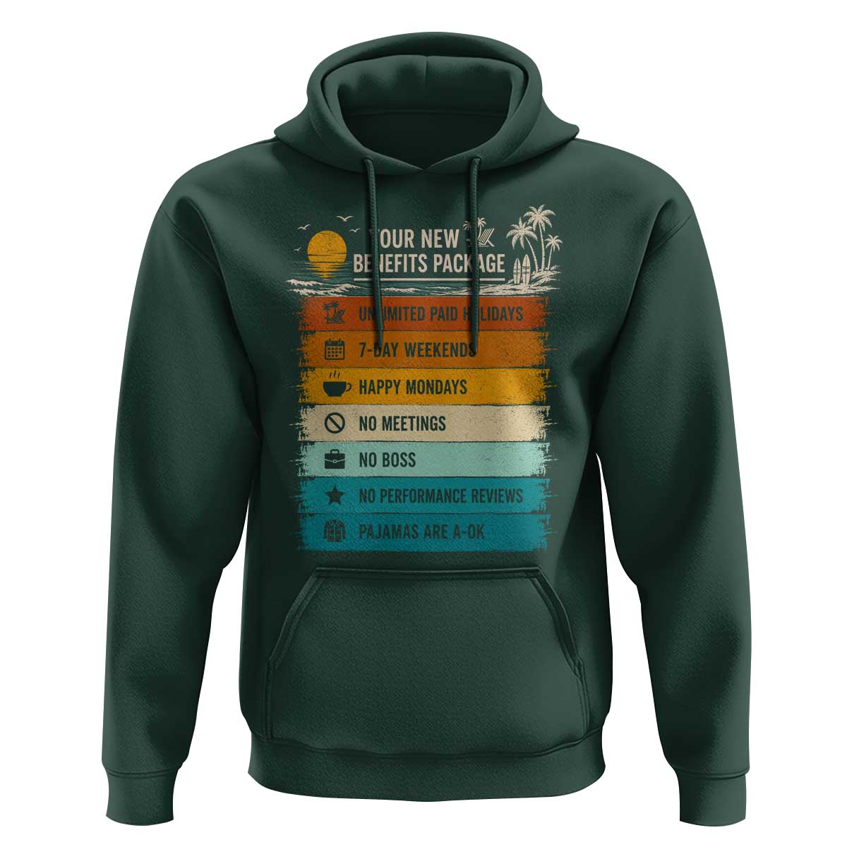 Funny Retirement Gift Hoodie New Benefits Package Retro Retired 2026