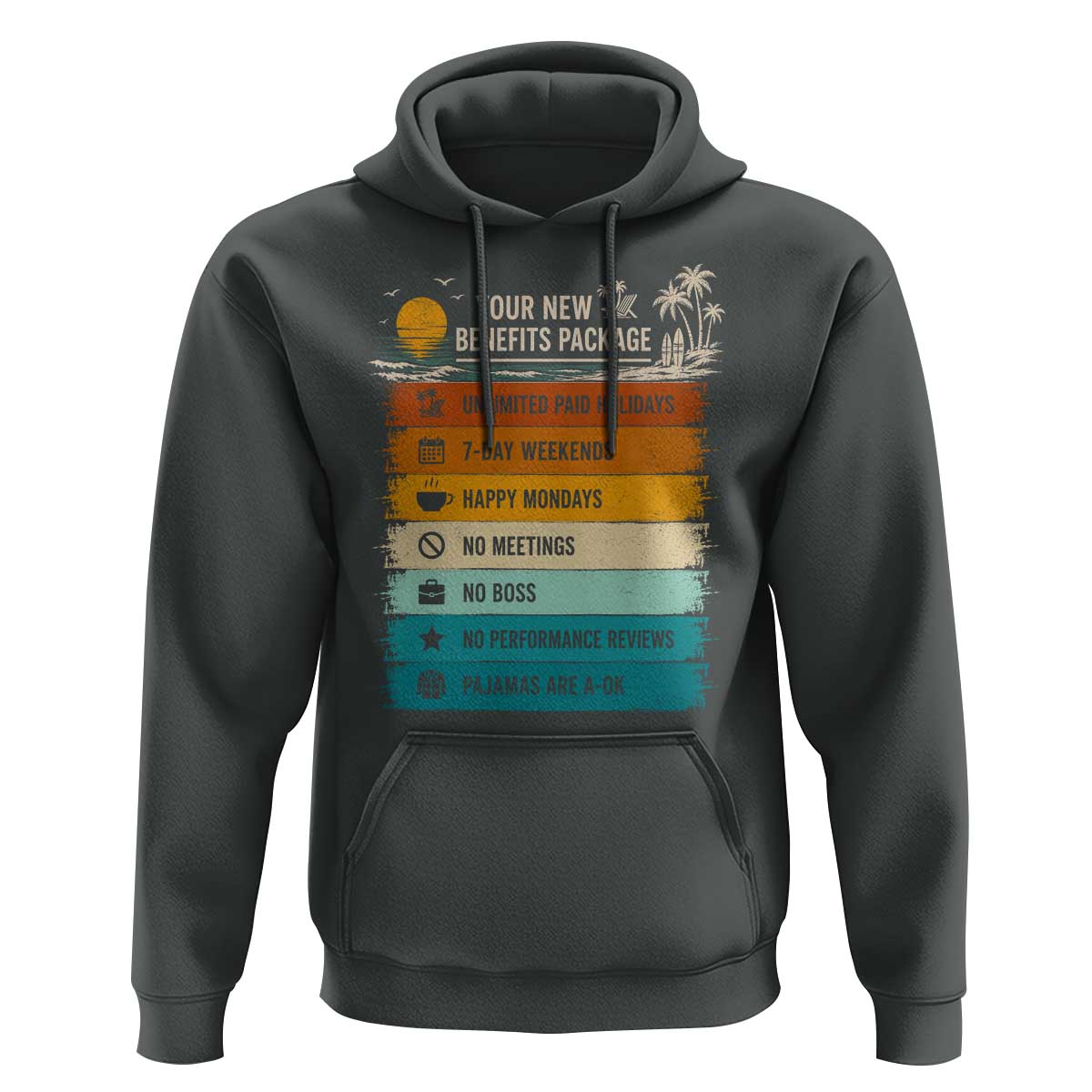 Funny Retirement Gift Hoodie New Benefits Package Retro Retired 2026