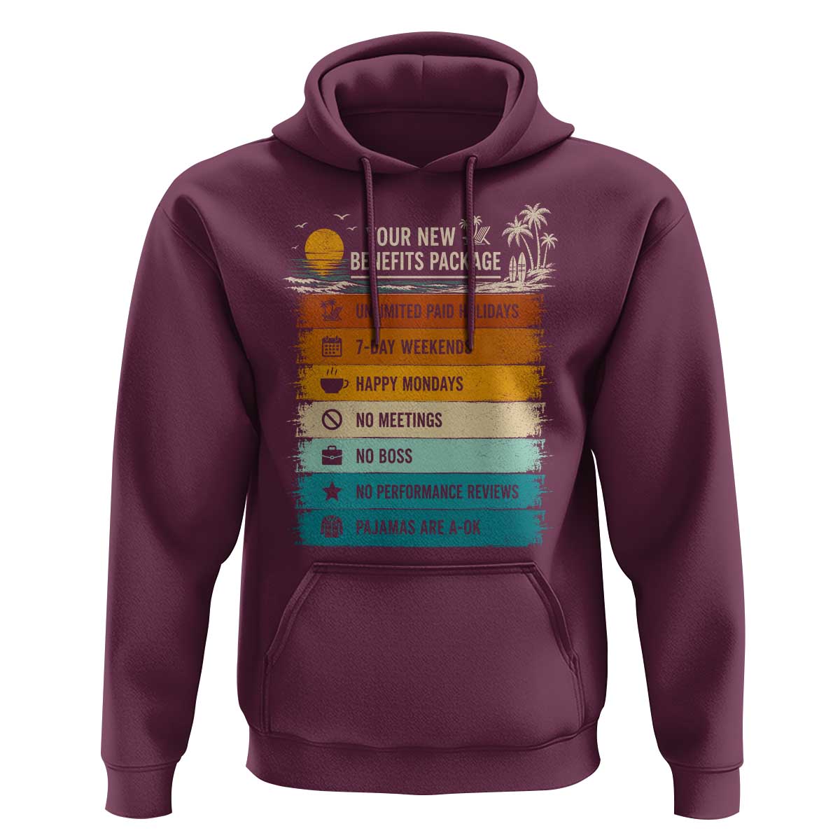 Funny Retirement Gift Hoodie New Benefits Package Retro Retired 2026