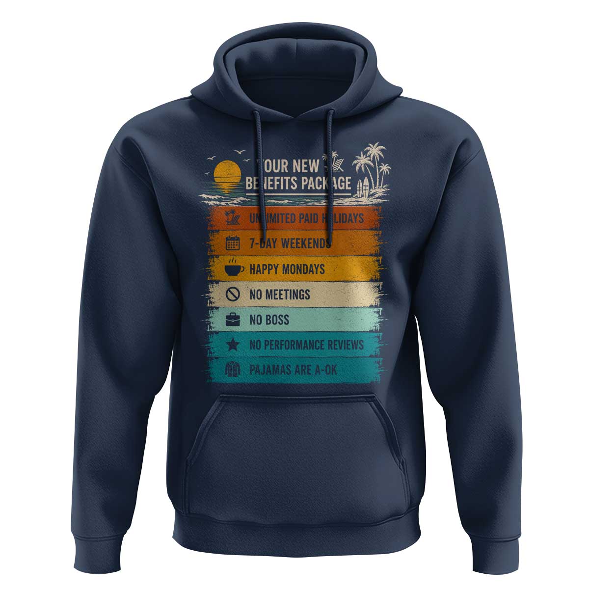 Funny Retirement Gift Hoodie New Benefits Package Retro Retired 2026