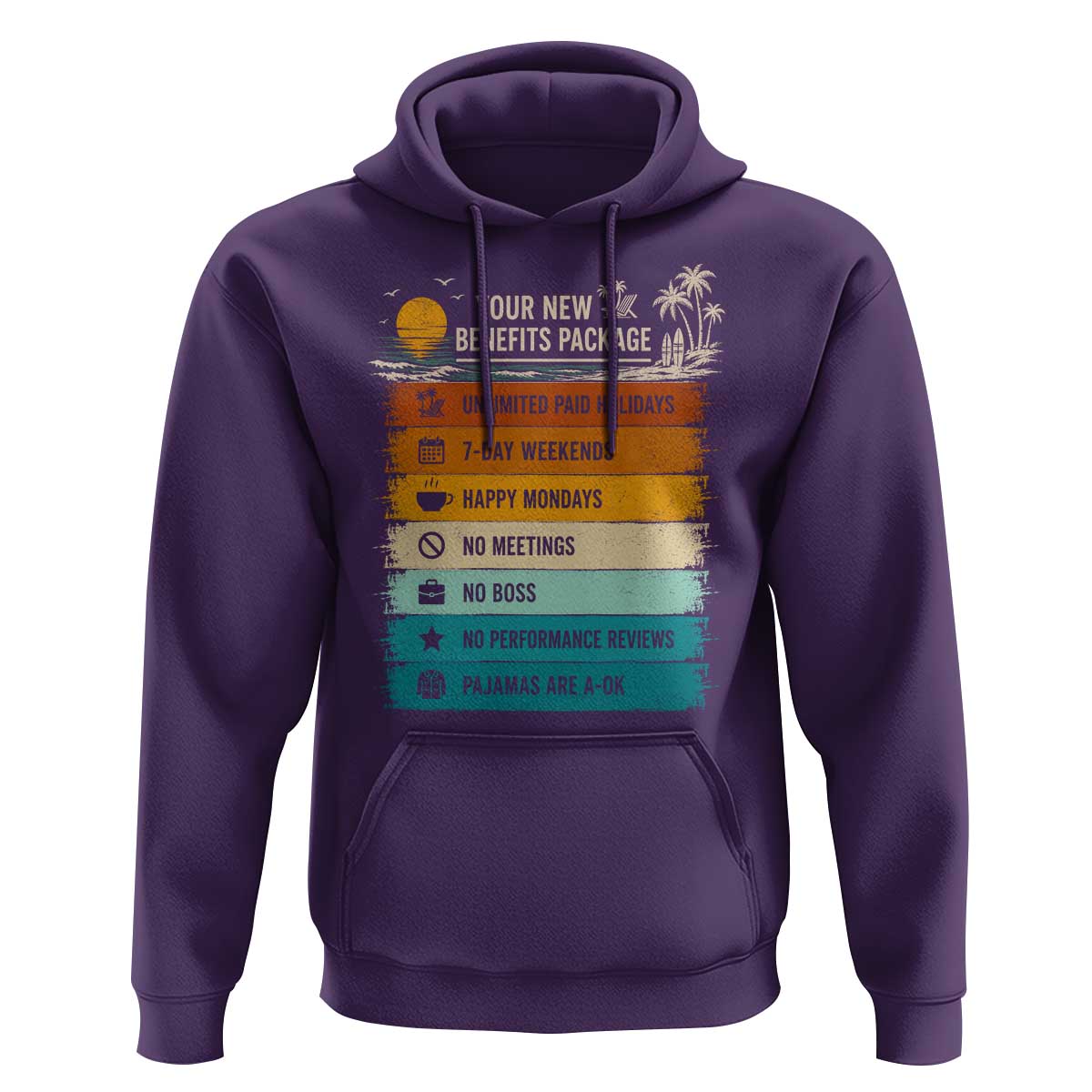 Funny Retirement Gift Hoodie New Benefits Package Retro Retired 2026