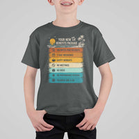Funny Retirement Gift T Shirt For Kid New Benefits Package Retro Retired 2026