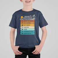 Funny Retirement Gift T Shirt For Kid New Benefits Package Retro Retired 2026