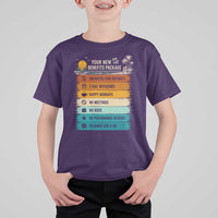 Funny Retirement Gift T Shirt For Kid New Benefits Package Retro Retired 2026