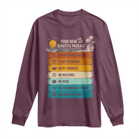 Funny Retirement Gift Long Sleeve Shirt New Benefits Package Retro Retired 2026