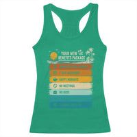 Funny Retirement Gift Racerback Tank Top New Benefits Package Retro Retired 2026