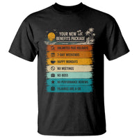 Funny Retirement Gift T Shirt New Benefits Package Retro Retired 2026