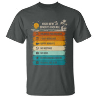 Funny Retirement Gift T Shirt New Benefits Package Retro Retired 2026