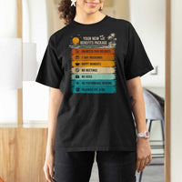 Funny Retirement Gift T Shirt For Women New Benefits Package Retro Retired 2026