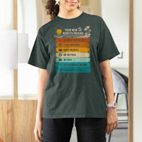 Funny Retirement Gift T Shirt For Women New Benefits Package Retro Retired 2026